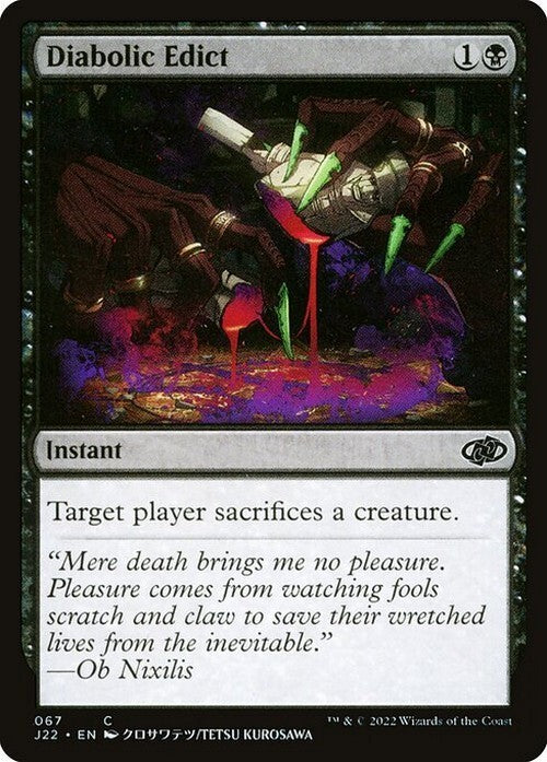 Diabolic Edict ~ Jumpstart 2022 [ NM ] [ Magic MTG ] - London Magic Traders Ltd