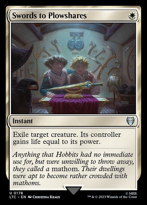 Swords to Plowshares ~ Commander: Lord of the Rings [ NM ] [ Magic MTG ]