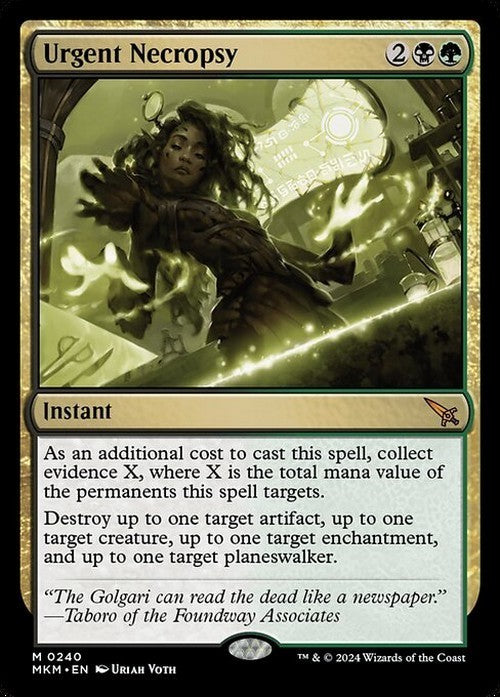 Urgent Necropsy ~ Murders at Karlov Manor [ NM ] [ Magic MTG ]