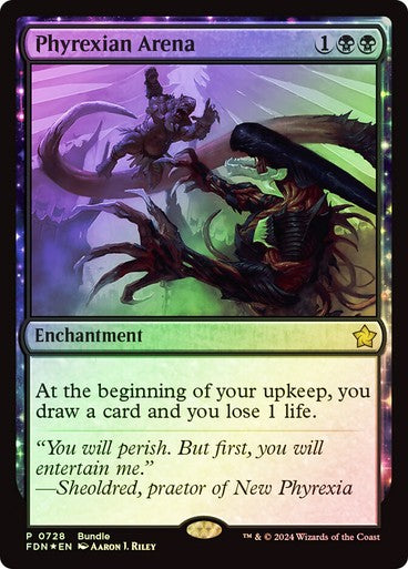 FOIL Phyrexian Arena ~ Bundle Foundations [ NM ] [ Magic MTG ]