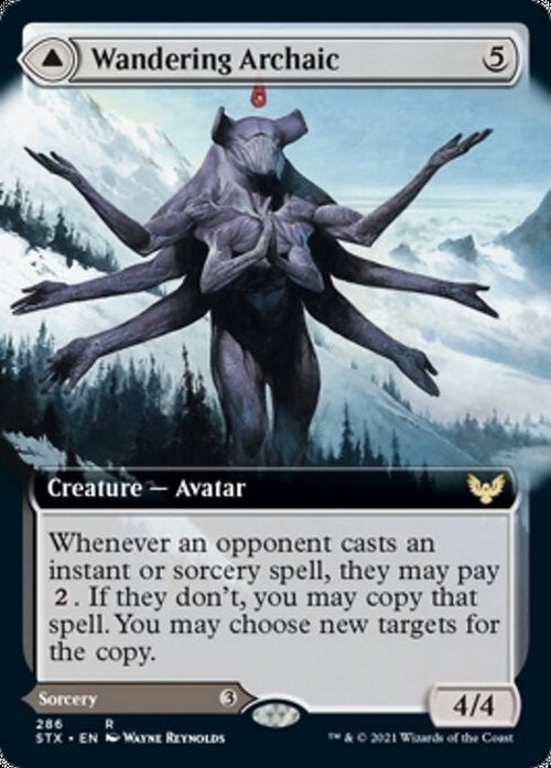 BORDERLESS Wandering Archaic ~ Strixhaven [ NM ] [ Magic MTG ]