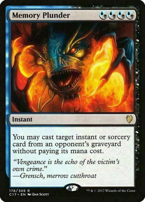 Memory Plunder ~ Commander 2017 [ NM ] [ Magic MTG ]