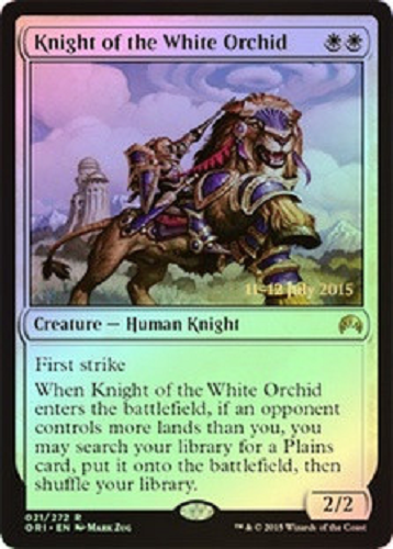FOIL Knight of the White Orchid ~ Prerelease Magic Origins [ EX ] [ Magic MTG ]