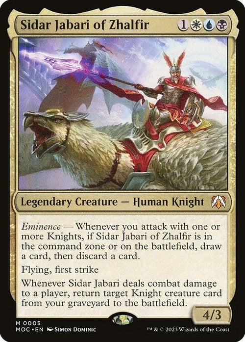 Sidar Jabari of Zhalfir ~ Commander: March of the Machine [ NM ] [ Magic MTG ]