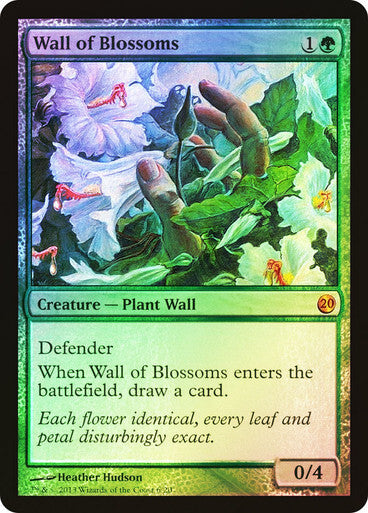 FOIL Wall of Blossoms ~ From the Vault [ EX ] [ Magic MTG ]
