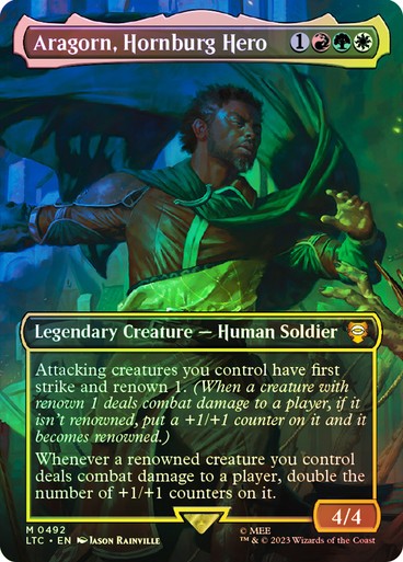 FOIL Aragorn, Hornburg Hero ~ Commander: Lord of the Rings [ NM ] [ MTG ]