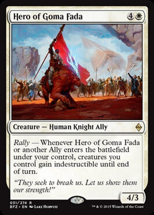 Hero of Goma Fada ~ Battle for Zendikar [ EX ] [ Magic MTG ]
