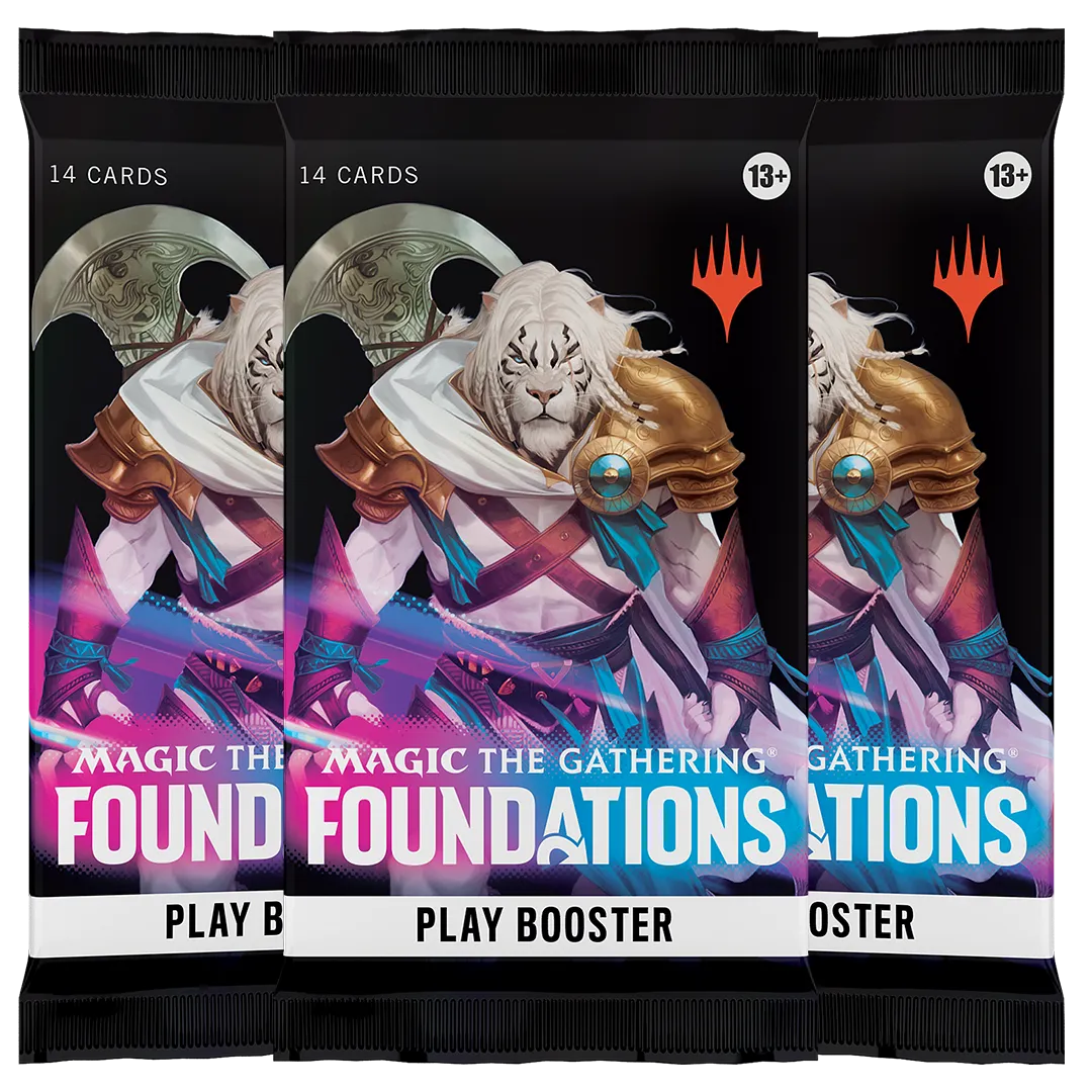 3 x PLAY Booster Pack ~ Foundations ~ Magic the Gathering MTG SEALED