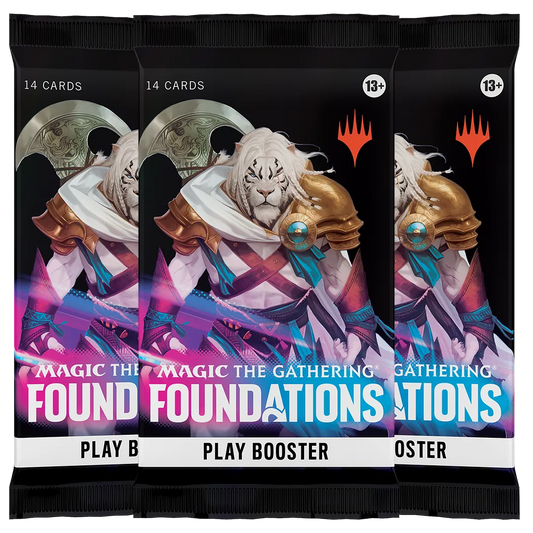 3 x PLAY Booster Pack ~ Foundations ~ Magic the Gathering MTG SEALED