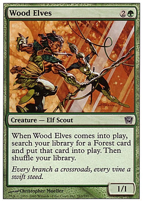 Wood Elves ~ Ninth Edition [ EX ] [ Magic MTG ]