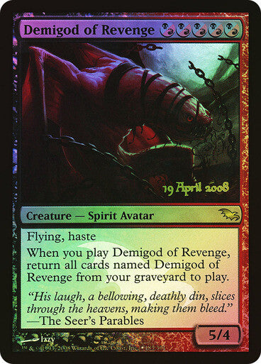 FOIL Demigod of Revenge ~ PreRelease Shadowmoor [ EX ] [ Magic MTG ]
