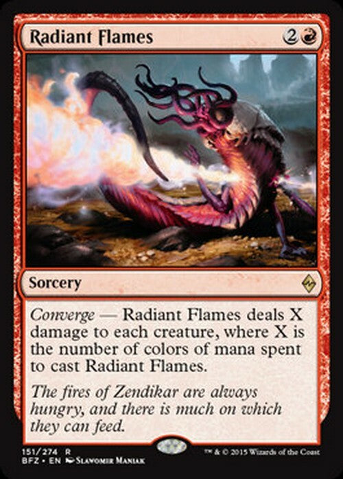Radiant Flames ~ Battle for Zendikar [ EX ] [ Magic MTG ]