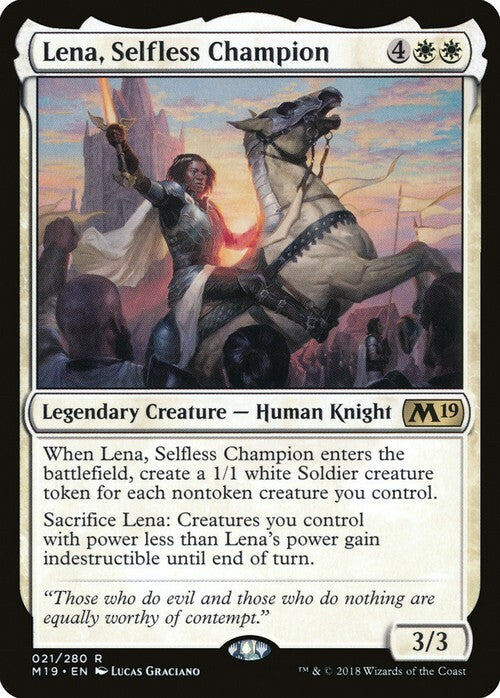 Lena, Selfless Champion ~ Core 2019 [ NM ] [ Magic MTG ]