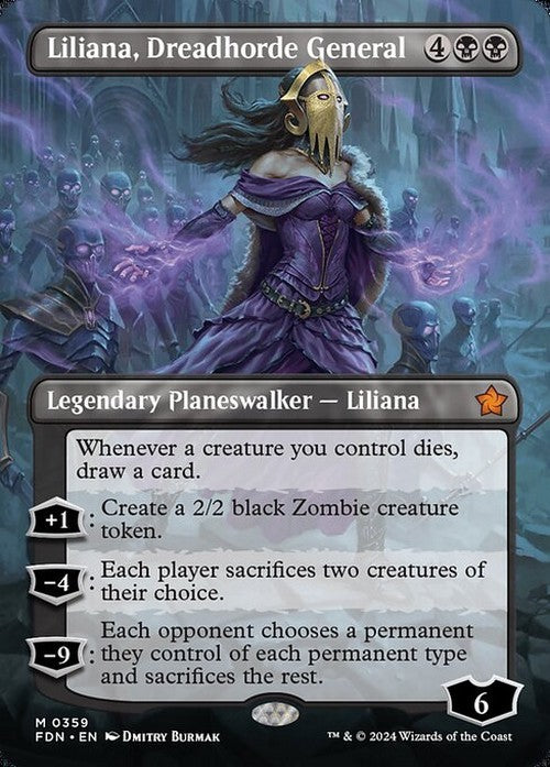 ALTERNATE Liliana, Dreadhorde General ~ Foundations [ NM ] [ Magic MTG ]