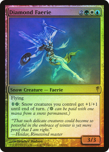 FOIL Diamond Faerie ~ Coldsnap [ NM ] [ Magic MTG ]
