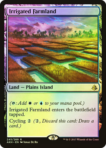 FOIL Irrigated Farmland ~ Amonkhet [ NM ] [ Magic MTG ]