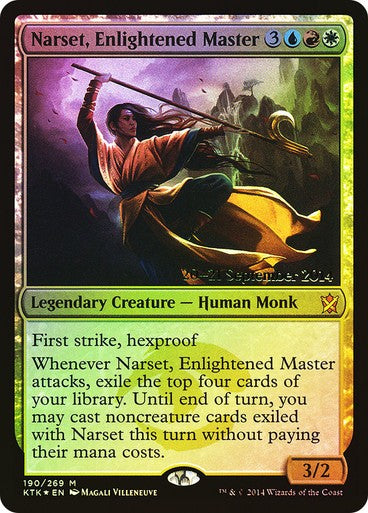 FOIL Narset, Enlightened Master ~ Prerelease Khans of Tarkir [ EX ] [ MTG ]