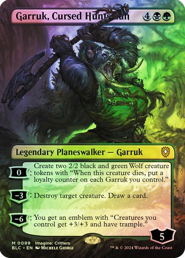 FOIL Garruk, Cursed Huntsman ~ Commander: Bloomburrow [ NM ] [ Magic MTG ]