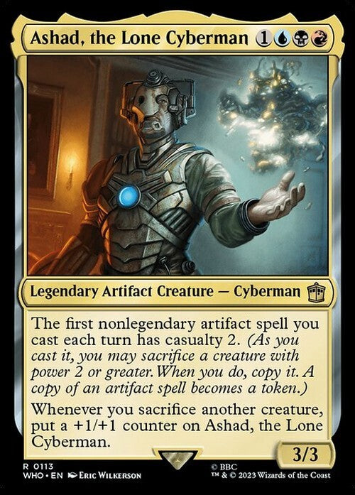Ashad, the Lone Cyberman ~ Commander: Doctor Who [ NM ] [ Magic MTG ]