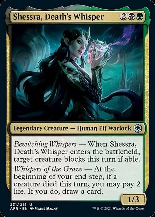 Shessra, Death's Whisper ~ Adventures in the Forgotten Realms [ NM ] [ MTG ]