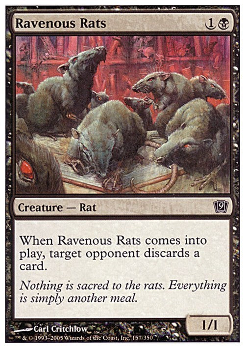 Ravenous Rats ~ Ninth Edition [ EX ] [ Magic MTG ]