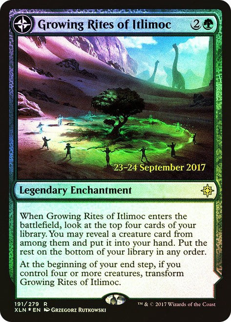 FOIL Growing Rites of Itlimoc ~ Prerelease Ixalan [ NM ] [ Magic MTG ]