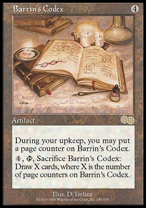 Barrin's Codex ~ Urza's Saga [ EX ] [ Magic MTG ]