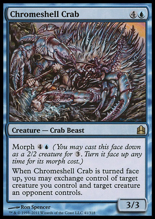 Chromeshell Crab ~ Commander 2011 [ EX ] [ Magic MTG ]