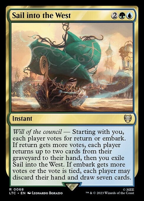 Sail into the West ~ Commander: Lord of the Rings [ NM ] [ Magic MTG ]