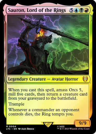FOIL Sauron, Lord of the Rings ~ Commander: Lord of the Rings [ NM ] [ MTG ]