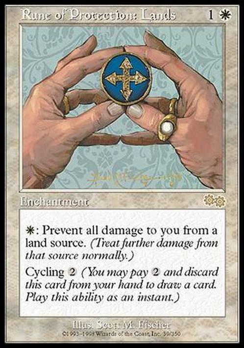 Rune of Protection: Lands ~ Urza's Saga [ EX ] [ Magic MTG ]
