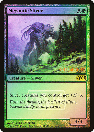 FOIL Megantic Sliver ~ PreRelease Magic 2014 [ EX ] [ Magic MTG ]