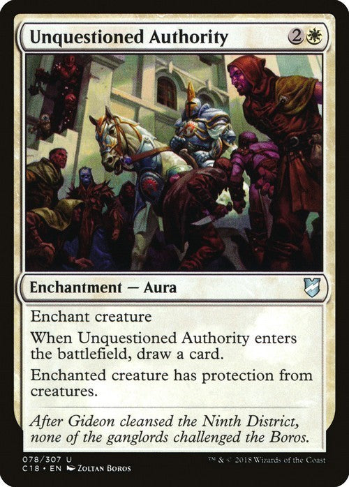 Unquestioned Authority ~ Commander 2018 [ EX ] [ Magic MTG ]