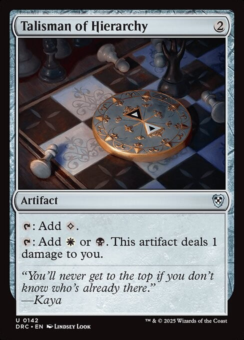 Talisman of Hierarchy ~ Commander: Aetherdrift [ NM ] [ Magic MTG ]