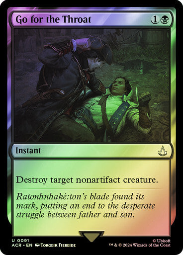 FOIL Go for the Throat ~ Assassin's Creed [ NM ] [ Magic MTG ]