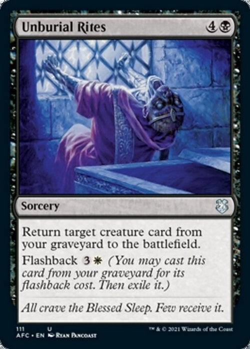 Unburial Rites ~ Commander: Adventures in the Forgotten Realms [ NM ] [ MTG ]