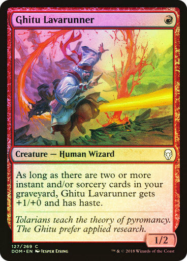 FOIL Ghitu Lavarunner ~ Dominaria [ EX ] [ MTG ]