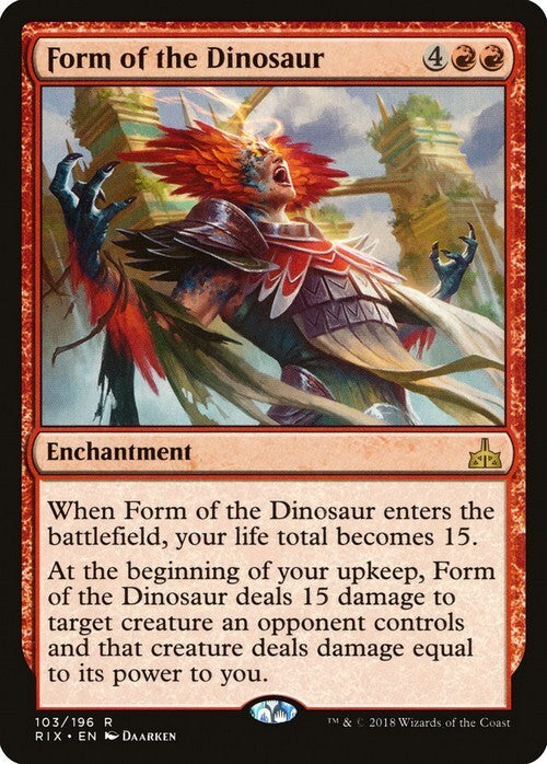 Form of the Dinosaur ~ Rivals of Ixalan [ EX ] [ Magic MTG ]