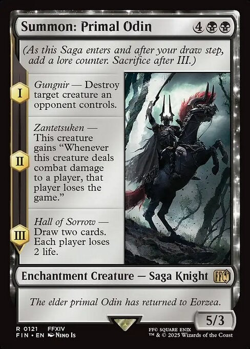 Summon: Primal Odin ~ Final Fantasy [ NM ] [ Magic MTG ]