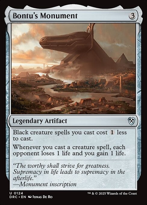 Bontu's Monument ~ Commander: Aetherdrift [ NM ] [ Magic MTG ]