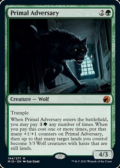 Primal Adversary ~ Midnight Hunt [ NM ] [ Magic MTG ]