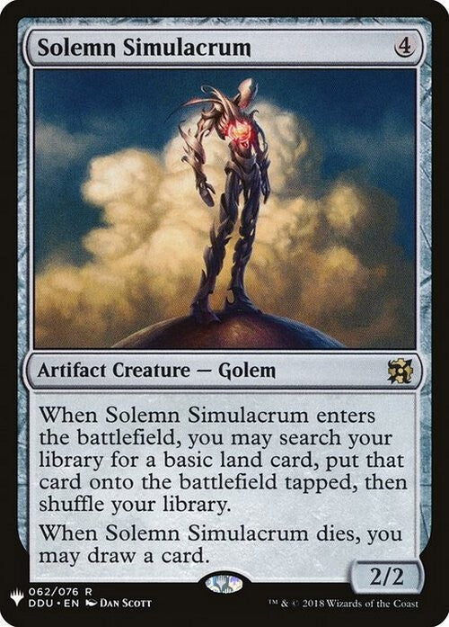 Solemn Simulacrum ~ Mystery Booster [ NM ] [ Magic MTG ]