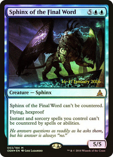 FOIL Sphinx of the Final Word ~ Prerelease Oath of the Gatewatch [ EX ] [ MTG ]