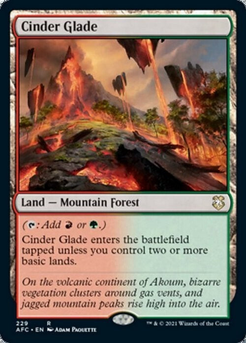 Cinder Glade ~ Commander: Adventures in the Forgotten Realms [ NM ] [ MTG ]