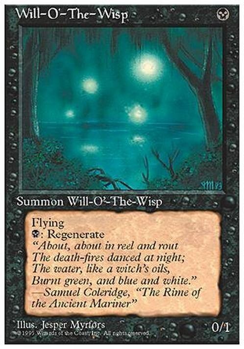 Will-o'-the-Wisp ~ Fourth Edition [ NM ] [ Magic MTG ]