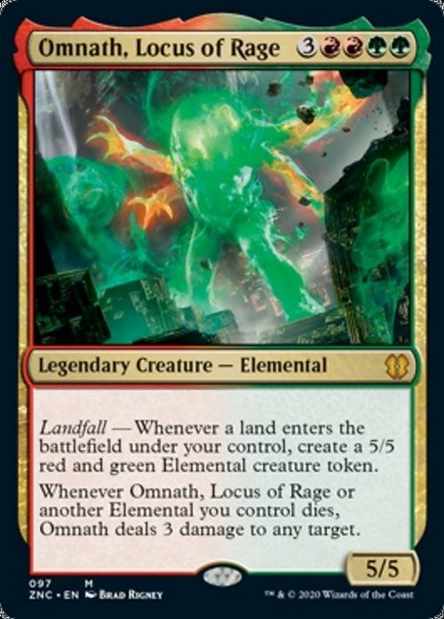 Omnath, Locus of Rage ~ Commander: Zendikar Rising [ NM ] [ Magic MTG ]