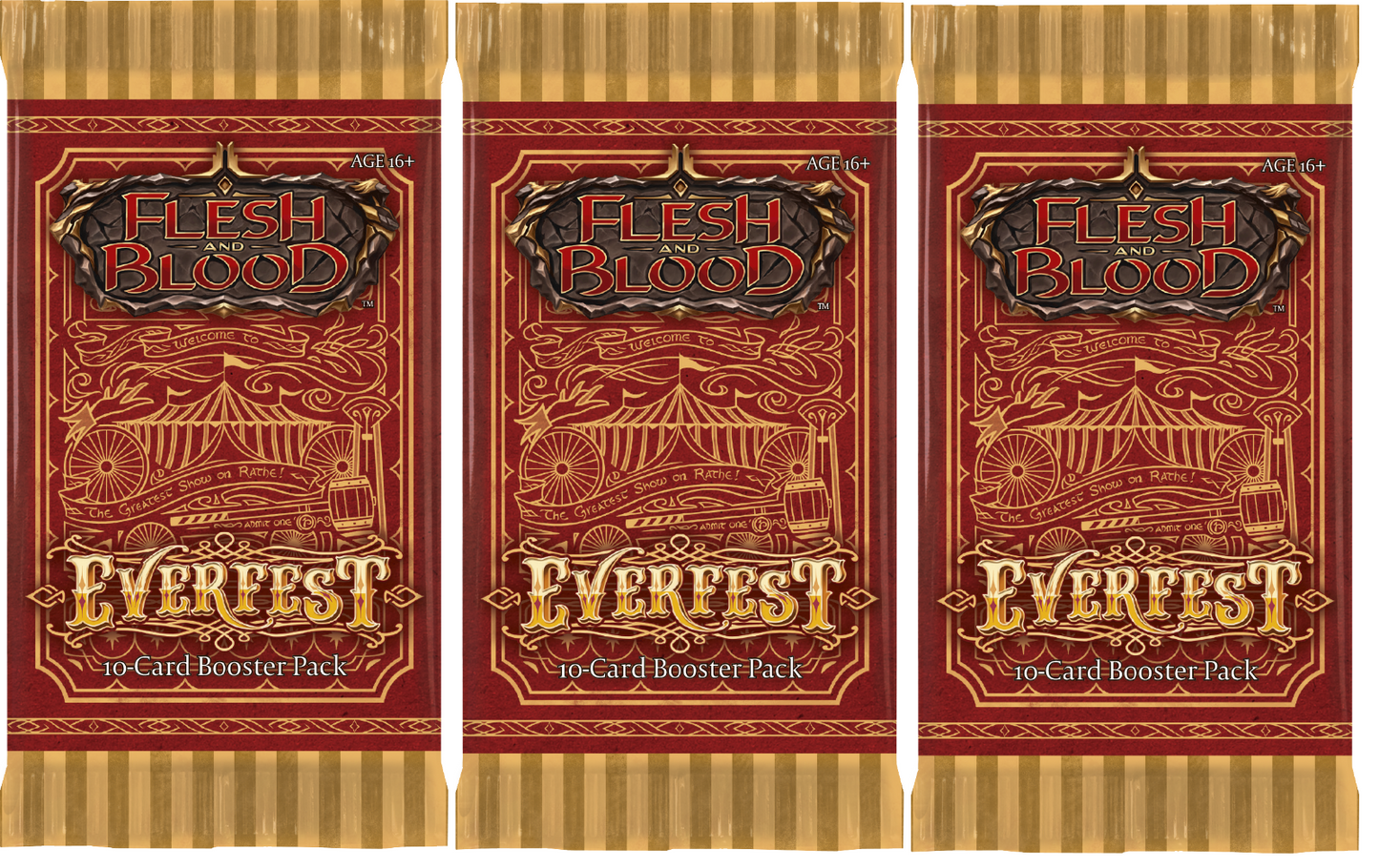 3 x Booster Pack [ Everfest FIRST Edition ] [ Flesh and Blood SEALED ]