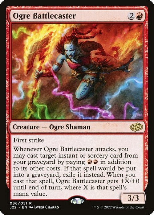 Ogre Battlecaster ~ Jumpstart 2022 [ NM ] [ Magic MTG ]
