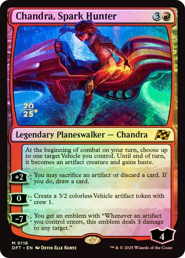 FOIL Chandra, Spark Hunter ~ Prerelease Aetherdrift [ NM ] [ Magic MTG ]