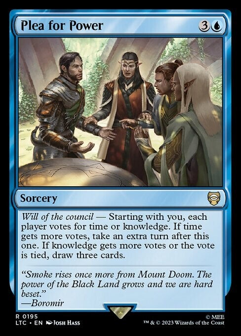 Plea for Power ~ Commander: Lord of the Rings [ NM ] [ Magic MTG ]
